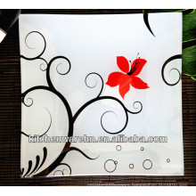 haonai welcomed glass plates products,wall hanging glass plates